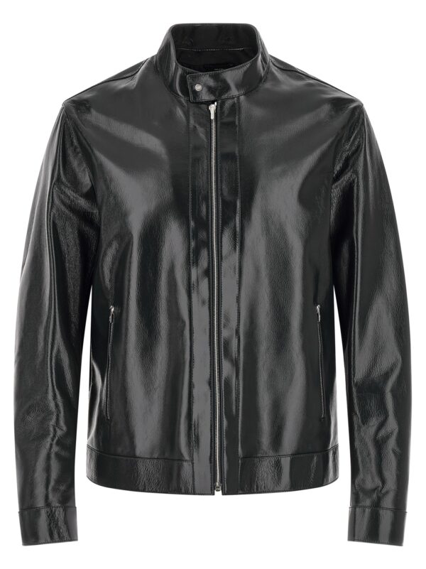 Blue Lamb Leather Leather Jacket