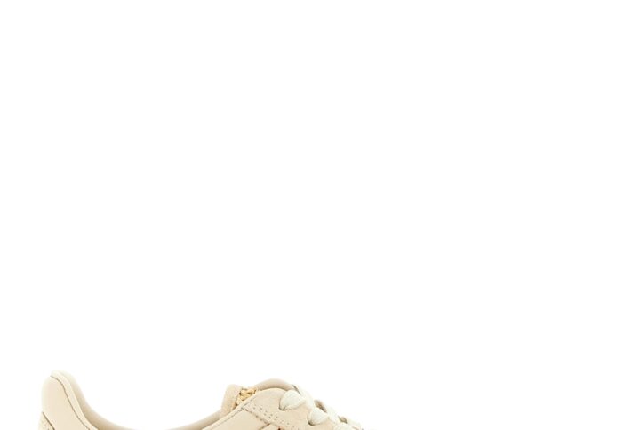 Beige Calfskin Low Top Sneakers - Jag Couture London