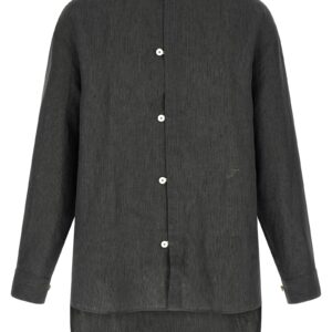 Gray Linen Blouse