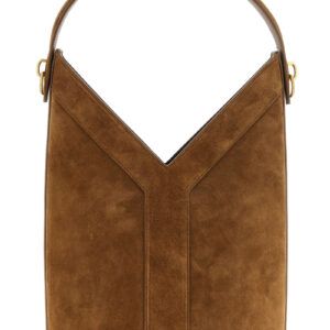 Brown Calfskin Shoulder Bag