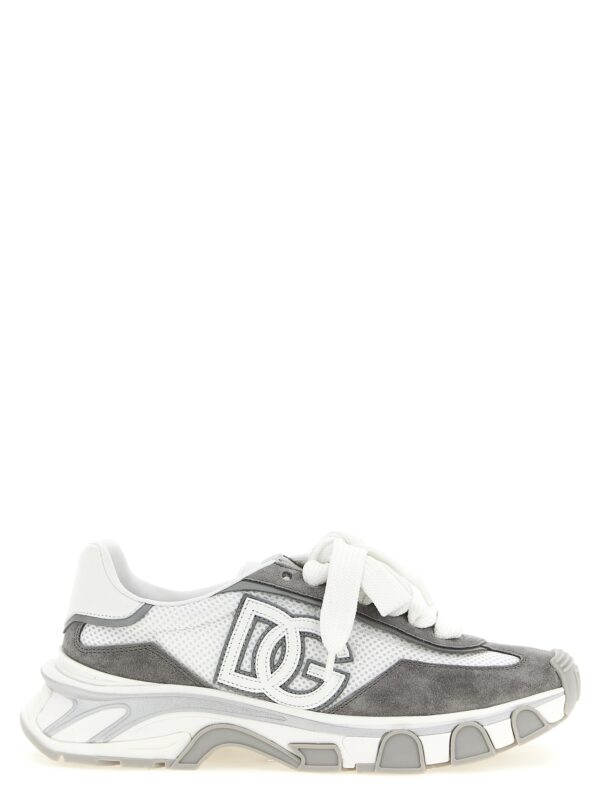 Gray Polyester Athletic Sneakers