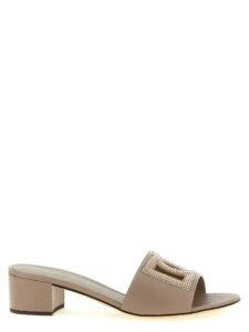 Gray Calfskin Mules