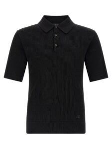 Black Cotton Polo Shirt