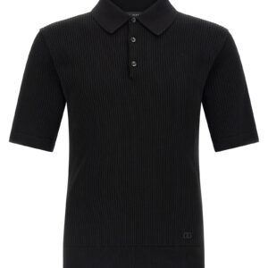 Black Cotton Polo Shirt
