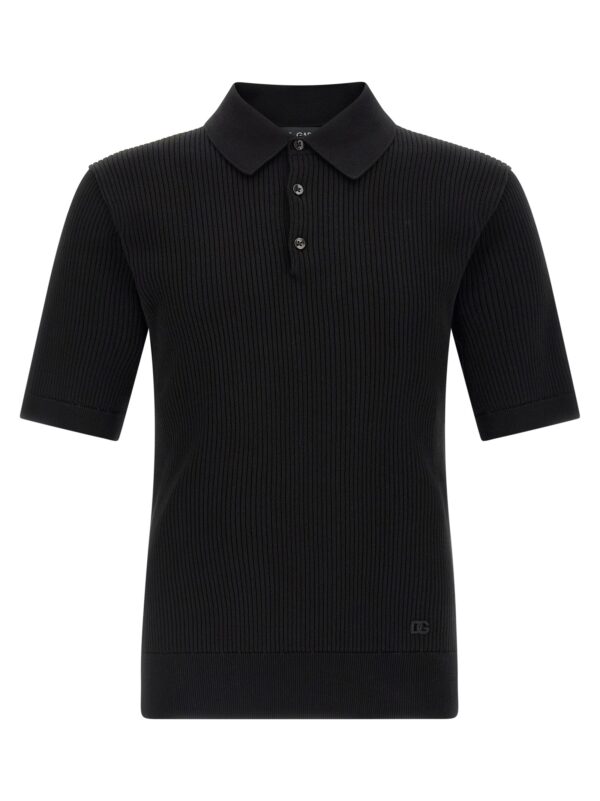 Black Cotton Polo Shirt