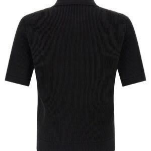 Black Cotton Polo Shirt - Jag Couture London