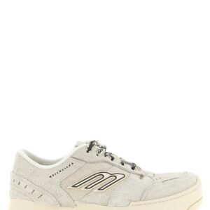 Beige Bovine Leather Platform Sneakers