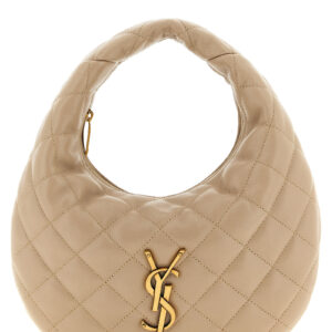 Beige Lamb Leather Handbag