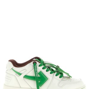 Bicolor Leather Athletic Sneakers