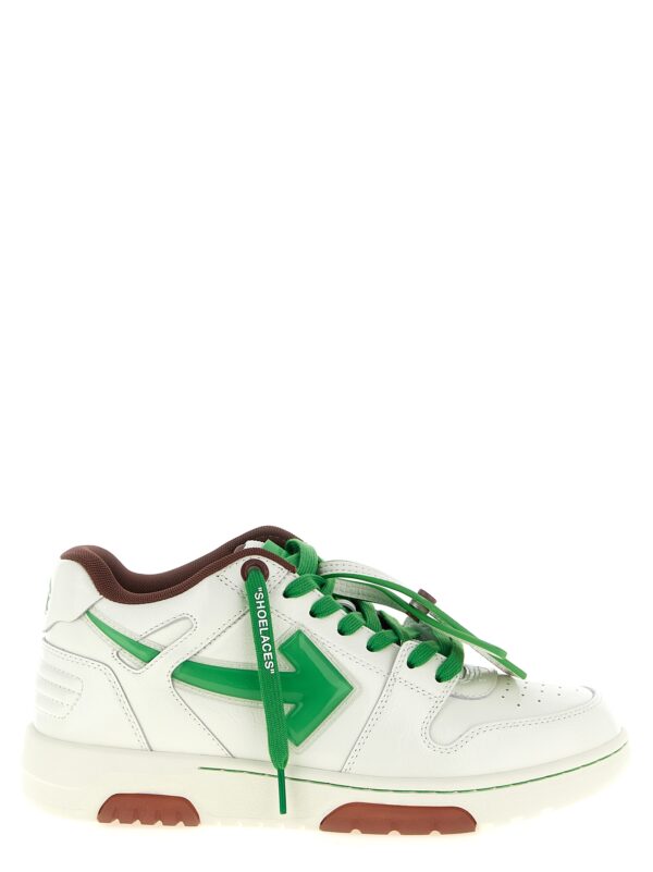 Bicolor Leather Athletic Sneakers