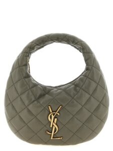 Gray Lamb Leather Handbag