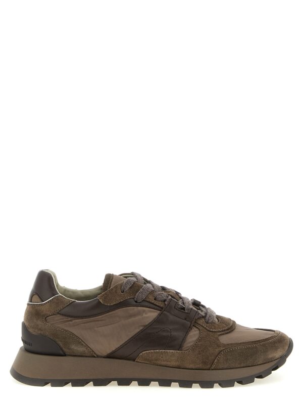 Bicolor Calfskin Athletic Sneakers