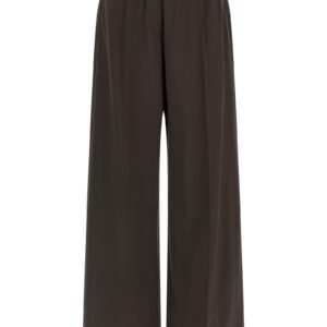 Brown Virgin Wool Casual Pants