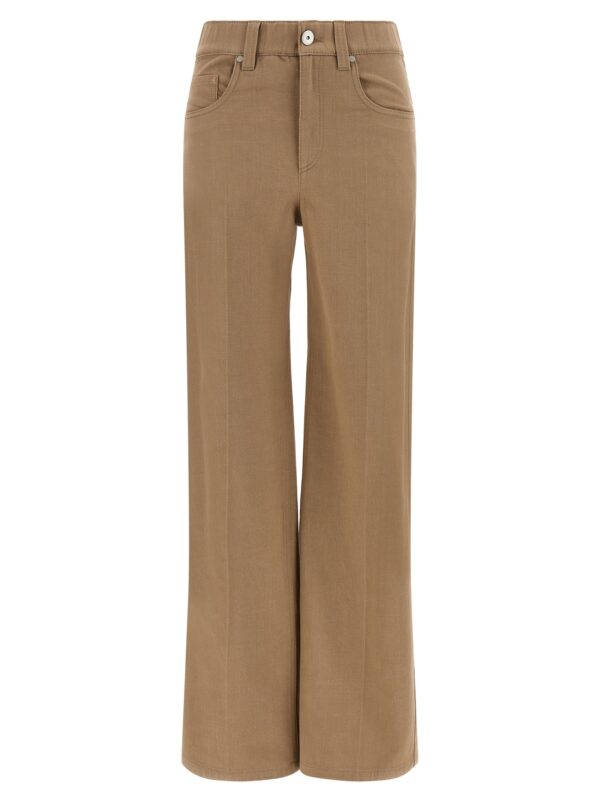Beige Cotton Jeans Denim