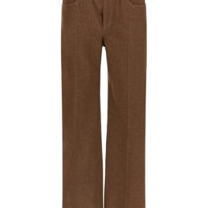 Brown Cotton Jeans Denim