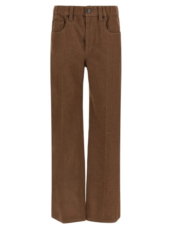Brown Cotton Jeans Denim