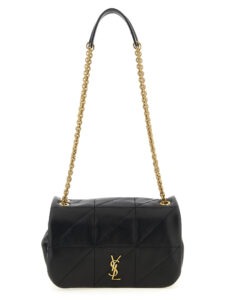 Black Lamb Leather Shoulder Bag