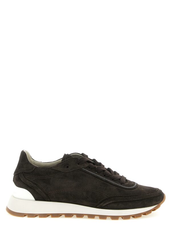 Brown Calfskin Sneakers