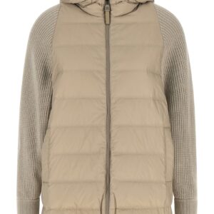 Beige Polyester Full-Length Jacket