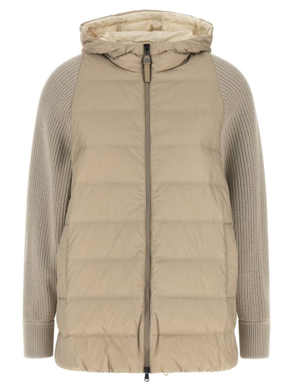 Beige Polyester Full-Length Jacket