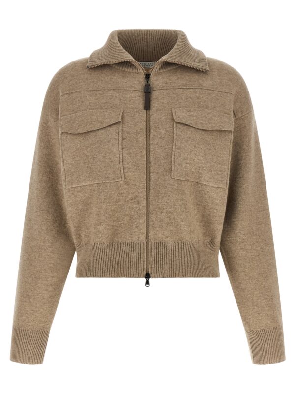 Beige Cashmere Cardigan