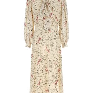 Multicolor Silk Midi Dress