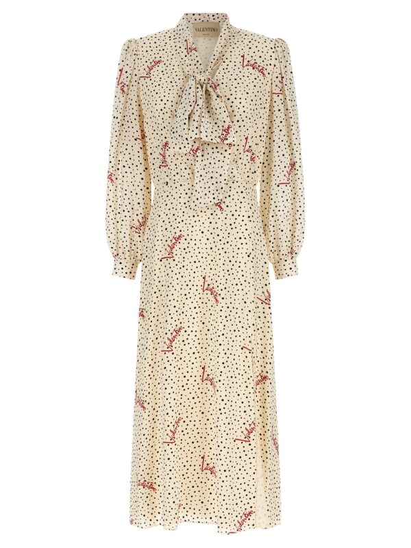 Multicolor Silk Midi Dress