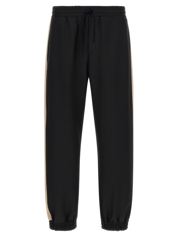 Black Polyester Athletic Pants