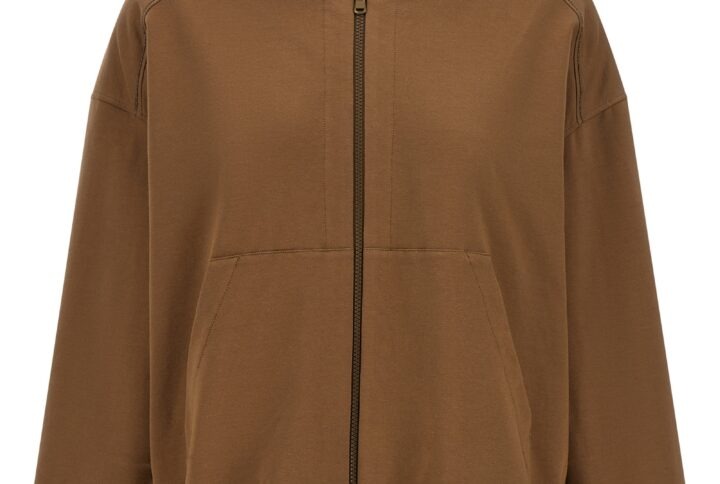 Brown Cotton Hoodie | Jag Couture London – New York