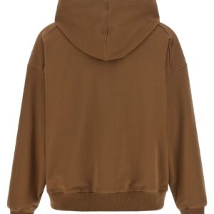 Brown Cotton Hoodie - Jag Couture London