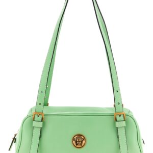Bicolor Lamb Leather Shoulder Bag
