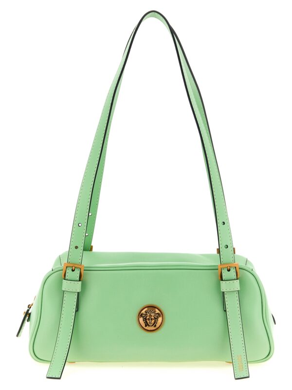 Bicolor Lamb Leather Shoulder Bag