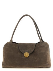 Brown Calfskin Shoulder Bag