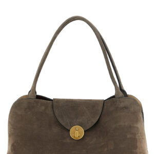 Brown Calfskin Shoulder Bag