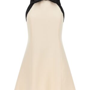 Bicolor Virgin Wool Short Dress