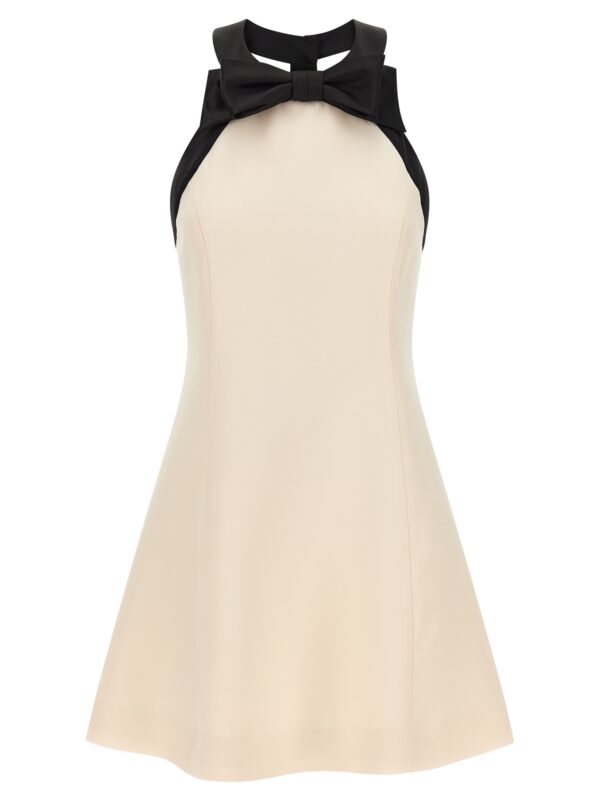 Bicolor Virgin Wool Short Dress