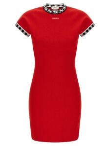 Red Cotton Short Dress