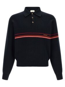 Blue Cotton Polo Shirt