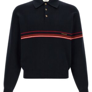 Blue Cotton Polo Shirt