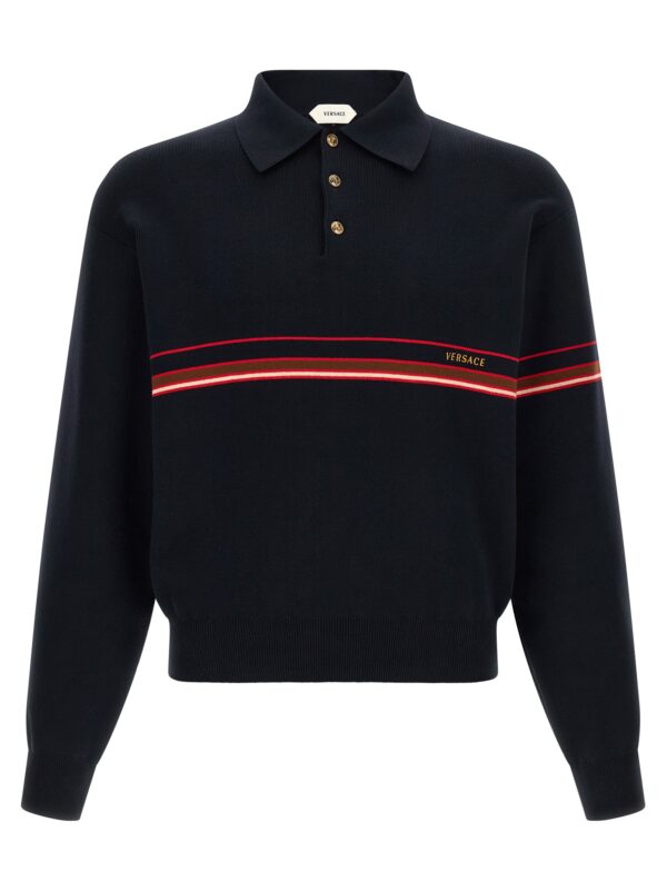 Blue Cotton Polo Shirt