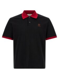 Black Cotton Polo Shirt