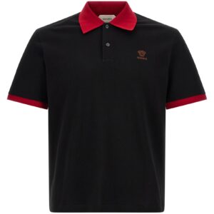 Black Cotton Polo Shirt