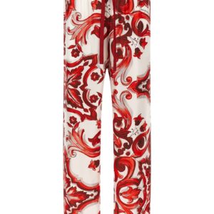 Multicolor Silk Casual Pants