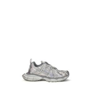 Gray Polyethylene Athletic Sneakers