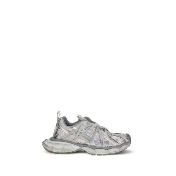 Gray Polyethylene Athletic Sneakers