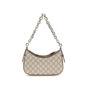 Beige Fabric Handbag