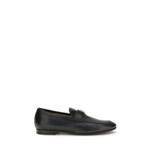 Black Calf Leather Bos Taurus Slip-On Loafers