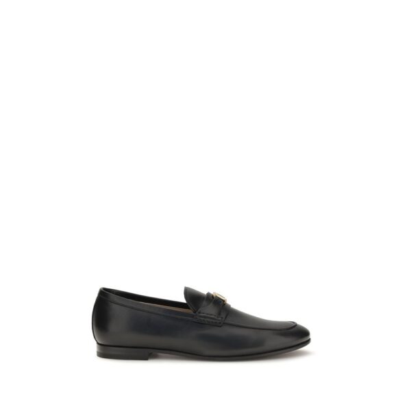 Black Calf Leather Bos Taurus Slip-On Loafers