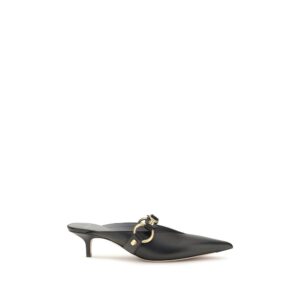 Black Calf Leather Bos Taurus Mules - Jag Couture London