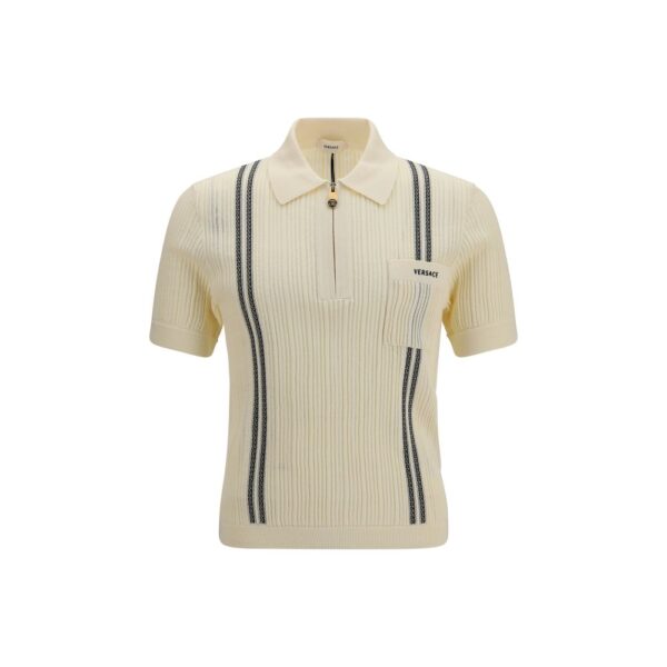 Beige Cotton Polo Shirt
